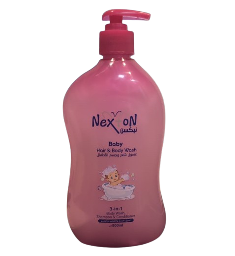 Nexton Baby Hair And Body Wash 3 In 1 Shampoo & Conditioner 500 Ml